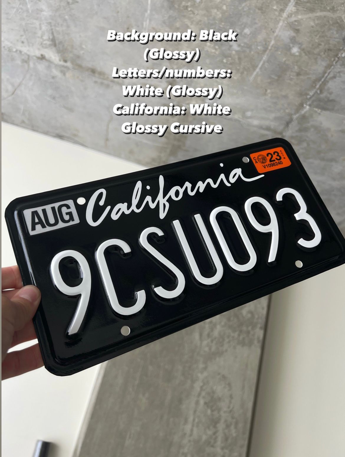 California License Plate Wrap Kit DIY Black And White Cali Plate