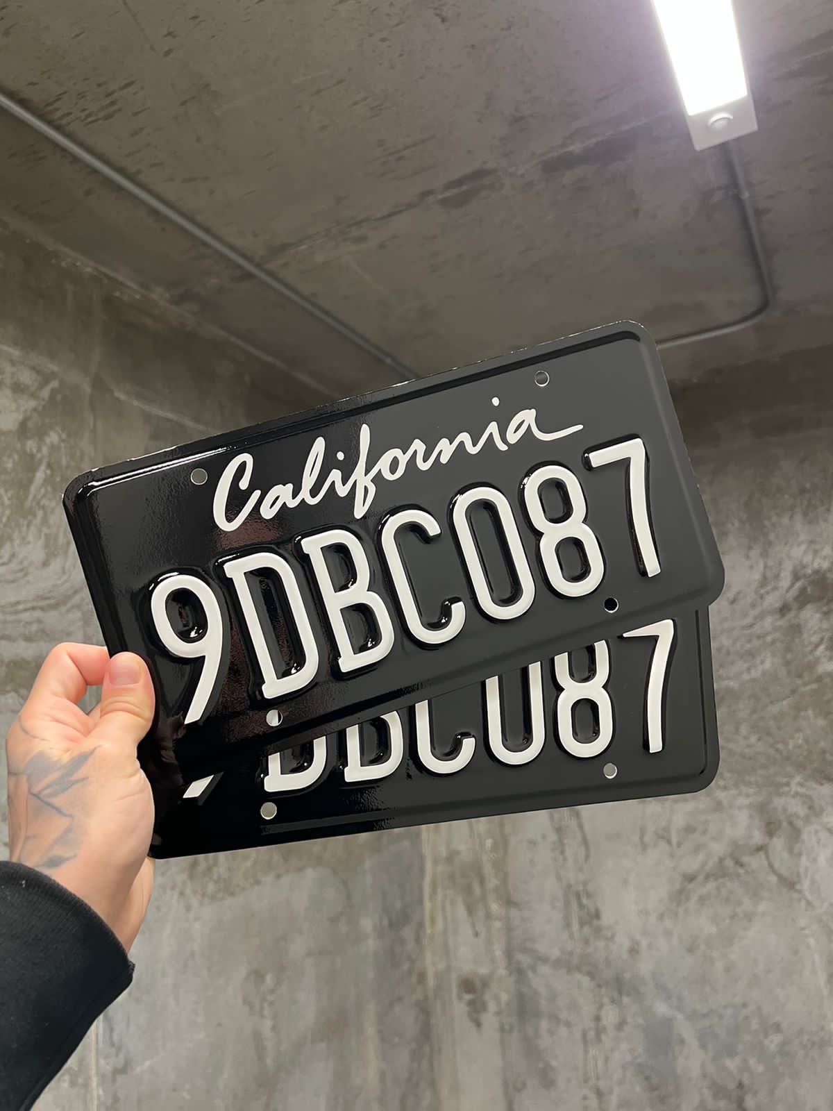 California License Plate Wrap Kit DIY Black And White Cali Plate
